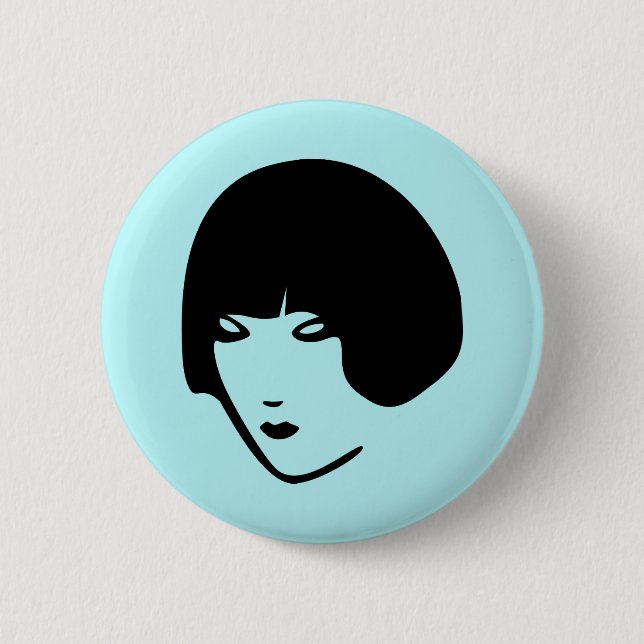 Female Head 2 Inch Round Button (Front)
