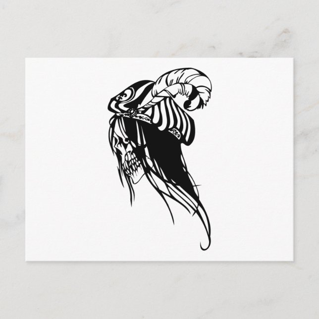 Female Human Skull Postcard (Front)