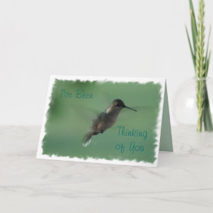 Female Hummingbird in Flight-any occasion Card