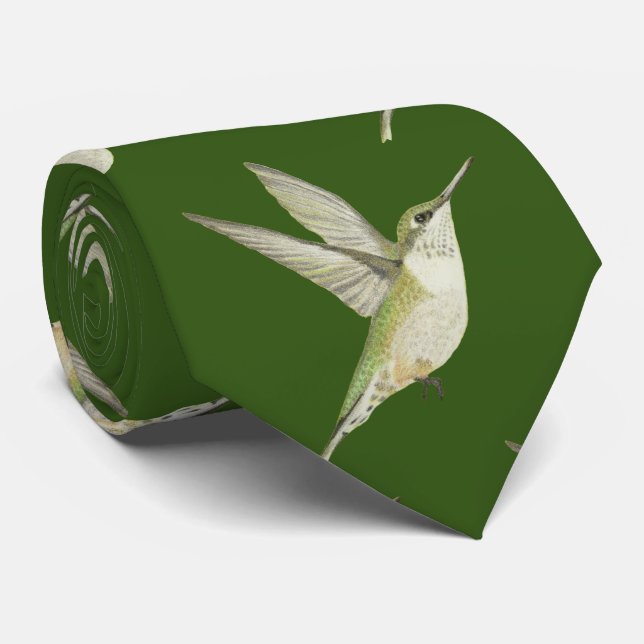 Female Hummingbird Tie (Rolled)