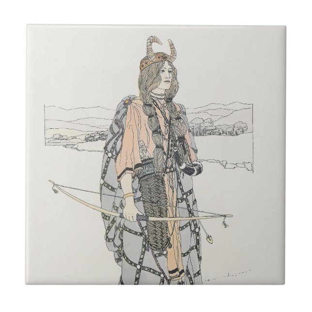 Female Hunter (by Ann Macbeth) Tile (Front)