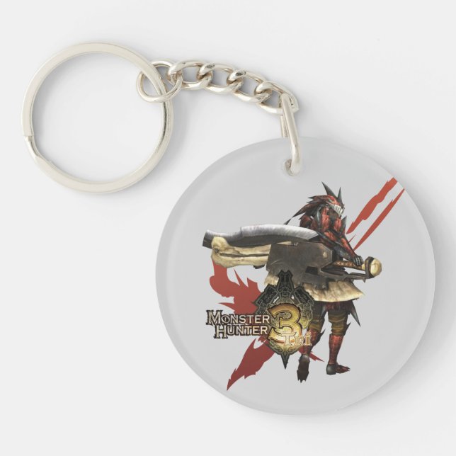 Female Hunter with Switch Axe, Rathalos Armour 2 Keychain (Front)