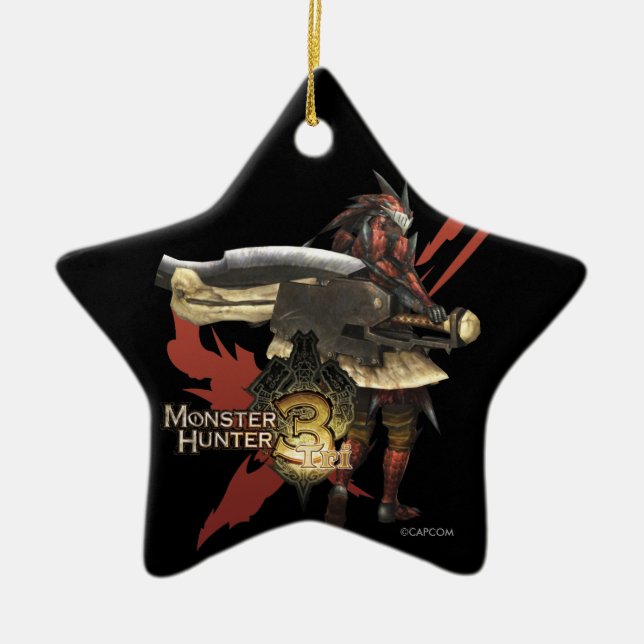 Female Hunter with Switch Axe, Rathalos Armour Ceramic Ornament (Front)
