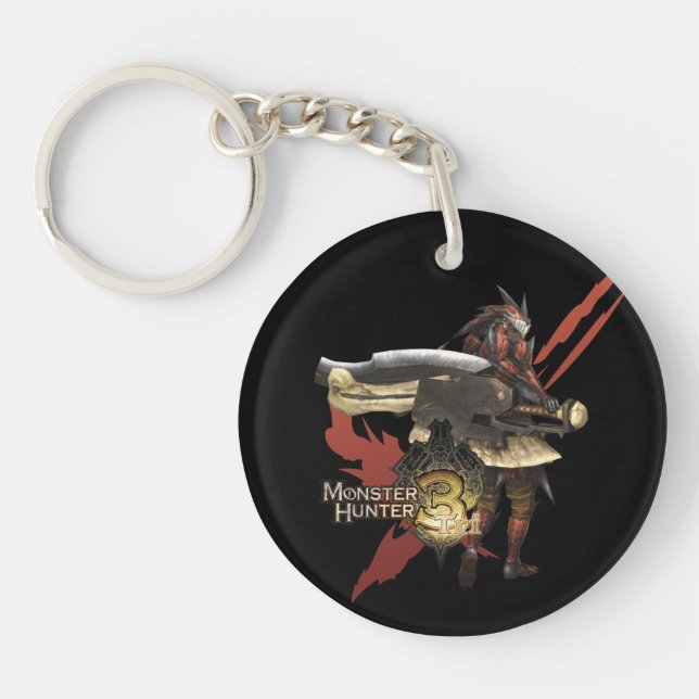 Female Hunter with Switch Axe, Rathalos Armour Keychain (Front)