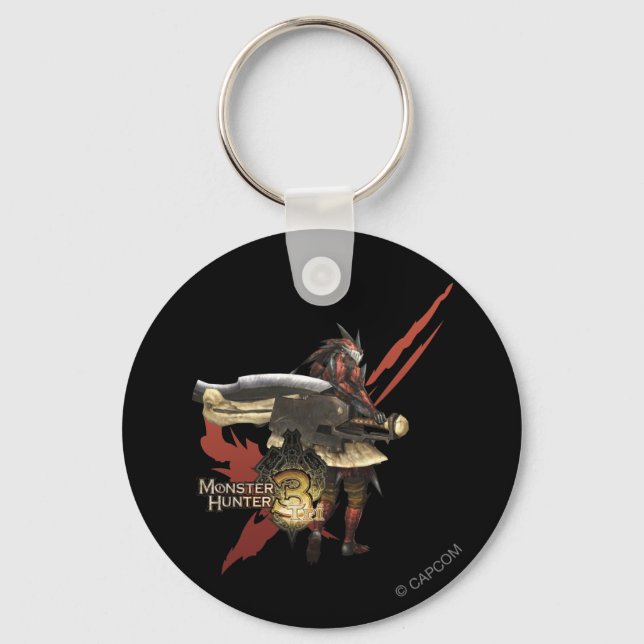 Female Hunter with Switch Axe, Rathalos Armour Keychain (Front)