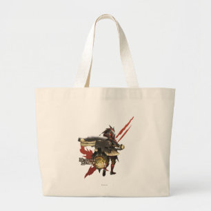 Female Hunter with Switch Axe, Rathalos Armour Large Tote Bag