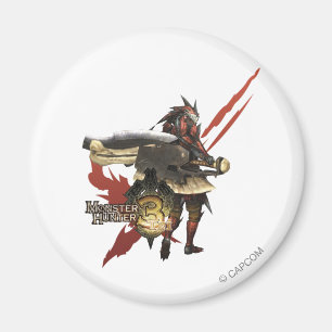 Female Hunter with Switch Axe, Rathalos Armour Magnet