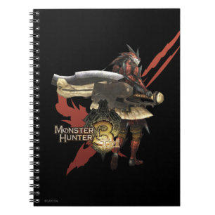Female Hunter with Switch Axe, Rathalos Armour Notebook