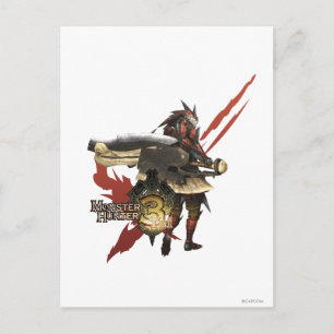 Female Hunter with Switch Axe, Rathalos Armour Postcard