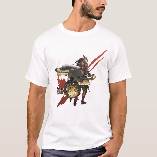 Female Hunter with Switch Axe, Rathalos Armour T-Shirt (Front)