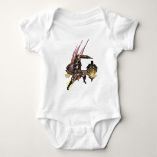 Female Hunter with Sword and Shield, Jaggi Armour Baby Bodysuit