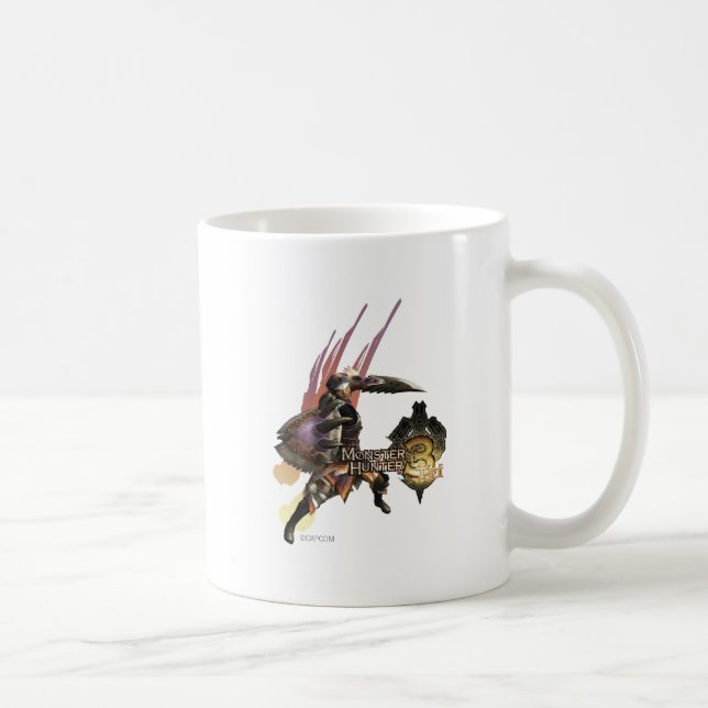 Female Hunter with Sword and Shield, Jaggi Armour Coffee Mug (Right)