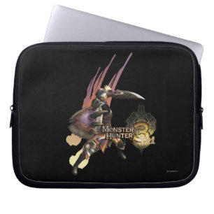 Female Hunter with Sword and Shield, Jaggi Armour Laptop Sleeve