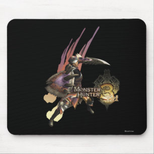 Female Hunter with Sword and Shield, Jaggi Armour Mouse Pad