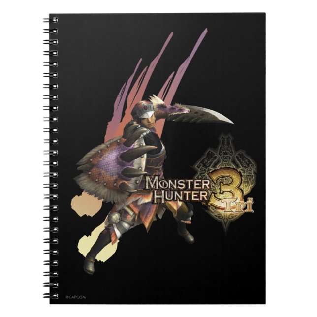 Female Hunter with Sword and Shield, Jaggi Armour Notebook (Front)