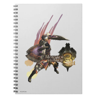 Female Hunter with Sword and Shield, Jaggi Armour Notebook