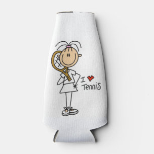 Female I Love Tennis Bottle Cooler
