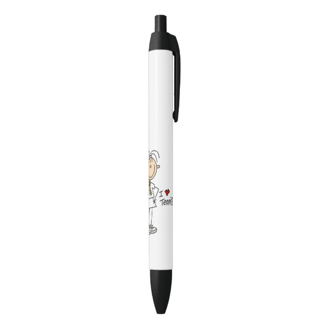 Female I Love Tennis Ink Pen (Bottom (Vertical))