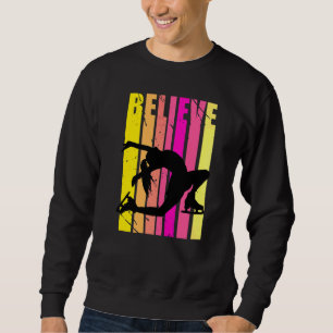 Female Ice Skater Skating Figure On Ice Dancing Da Sweatshirt