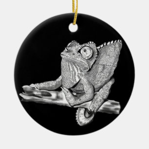 Female Jackson’s Chameleon Ceramic Ornament