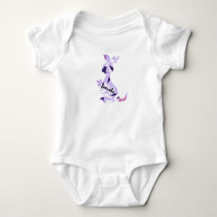 female kangaroo baby bodysuit