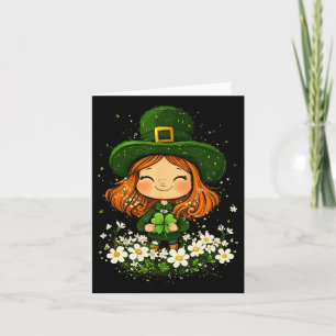 Female Leprechaun Shamrock Girls St Patricks Day L Card