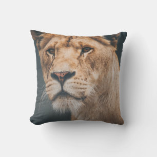 FEMALE LION AT JYLLAND PARK ZOO THROW PILLOW