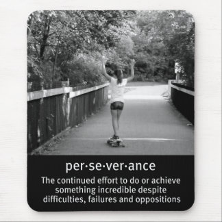 Female Longboard Perseverance Mouse Pad