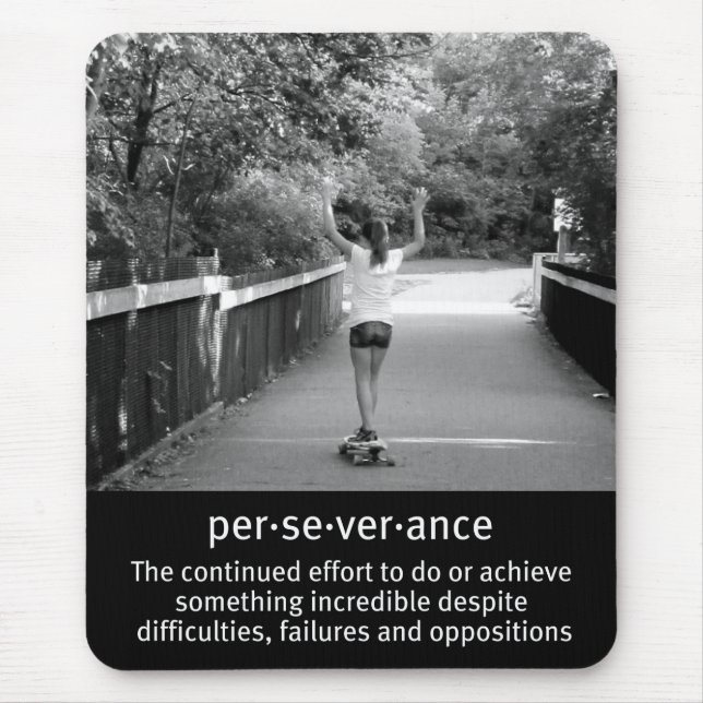 Female Longboard Perseverance Mouse Pad (Front)