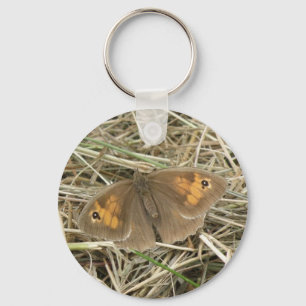 Female Meadow Brown Butterfly Keychain
