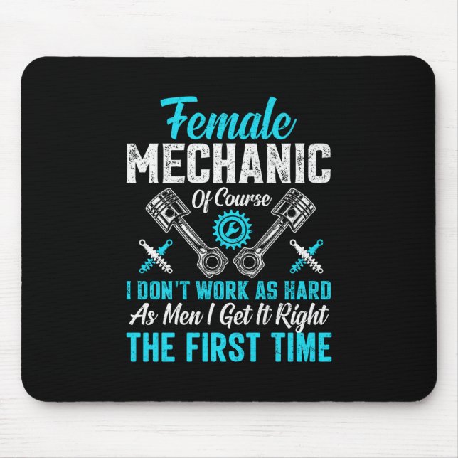 Female Mechanic Mouse Pad (Front)