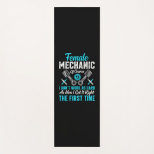 Female Mechanic Yoga Mat
