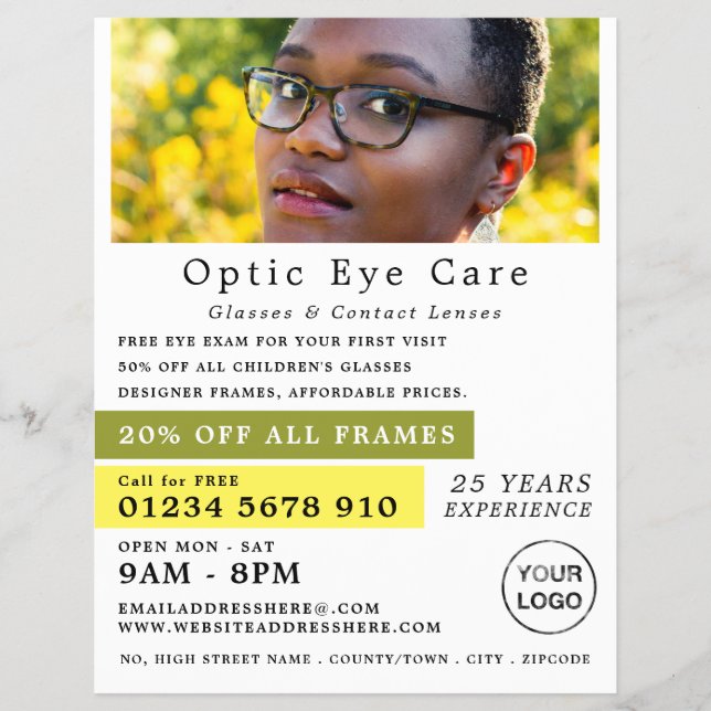Female Model, Optician, Technical Practitioner  Flyer (Front)