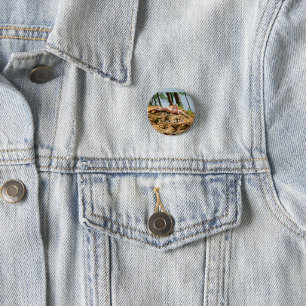 Female Model Sunbathing Thunder_Cove 1 Inch Round Button