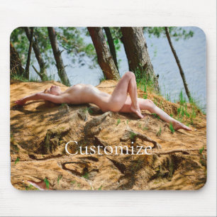 Female Model Sunbathing Thunder_Cove Mouse Pad