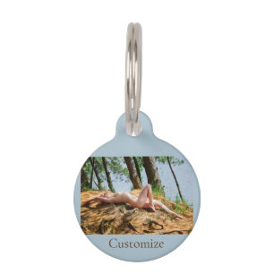 Female Model Sunbathing Thunder_Cove Pet Tag