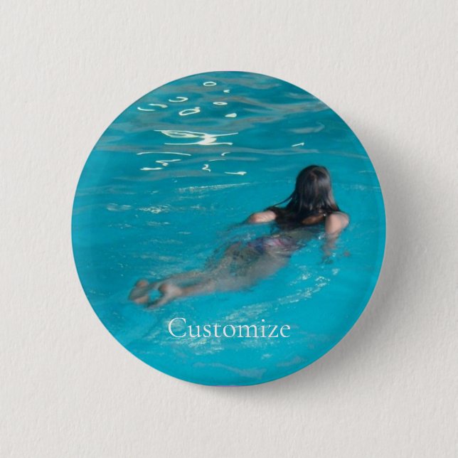 Female Model Swimming Thunder_Cove 2 Inch Round Button (Front)
