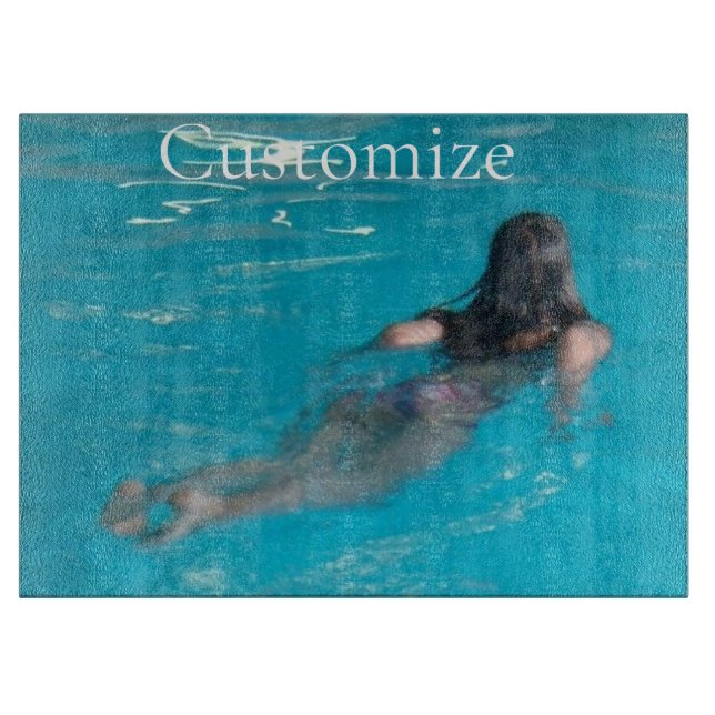 Female Model Swimming Thunder_Cove Cutting Board (Front)