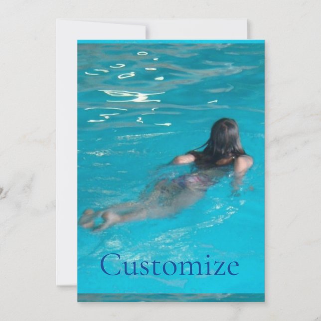 Female Model Swimming Thunder_Cove Invitation (Front)