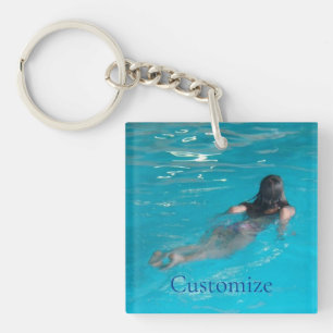 Female Model Swimming Thunder_Cove Keychain