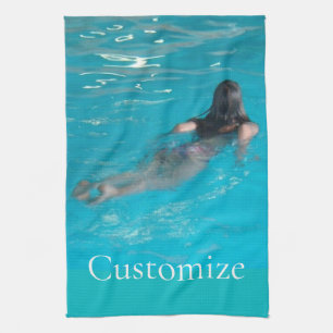 Female Model Swimming Thunder_Cove Kitchen Towel