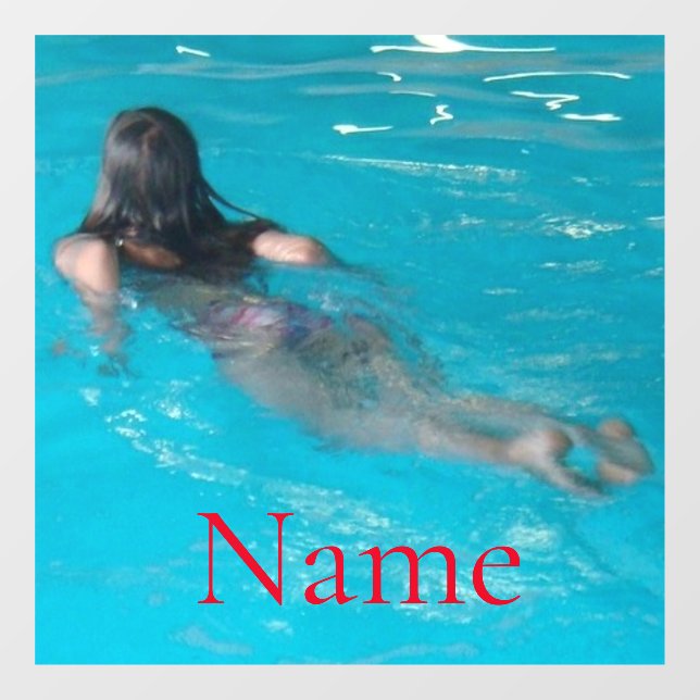 Female Model Swimming Thunder_Cove Window Cling (Sheet)