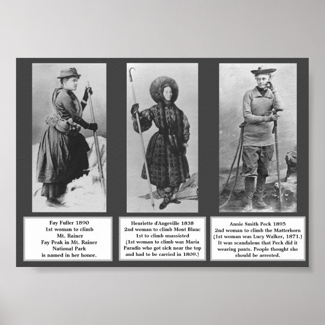 Female Mountain Climbers Peck Fuller Mountaineers Poster (Front)