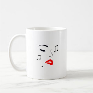 Female Music Face Coffee Mug