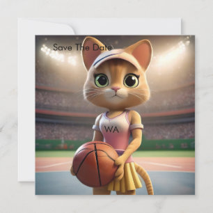 Female Netball Cat, Save The Date