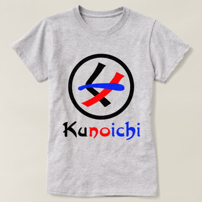 Female Ninja Kunoichi くノ一 T-Shirt (Design Front)