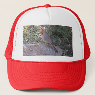 Female Northern Cardinal Trucker Hat