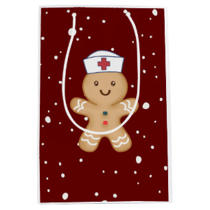 Female Nurse Day Mom Appreciation Red Cross Cookie Medium Gift Bag