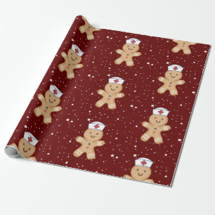 Female Nurse Day Mom Appreciation Red Cross Cookie Wrapping Paper