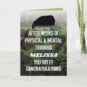 Female Or Male Custom Camo Passing Out Parade Card